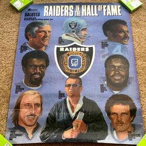 1995 Oakland Raiders HOF Poster Blanda Biletnikoff